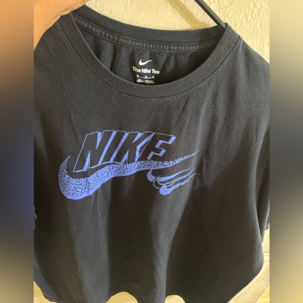 Nike Black Tee with Blue Accents